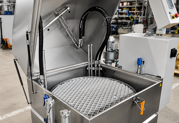 Die Entfettungsmaschine ECO für mechanische Teile mit offenem Becken