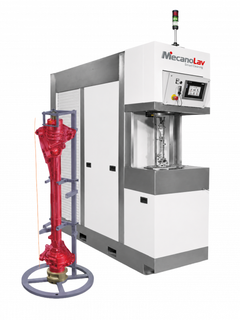 Mecanofast, Monoblock-Durchflussreinigungsmaschine mit Abmessungen