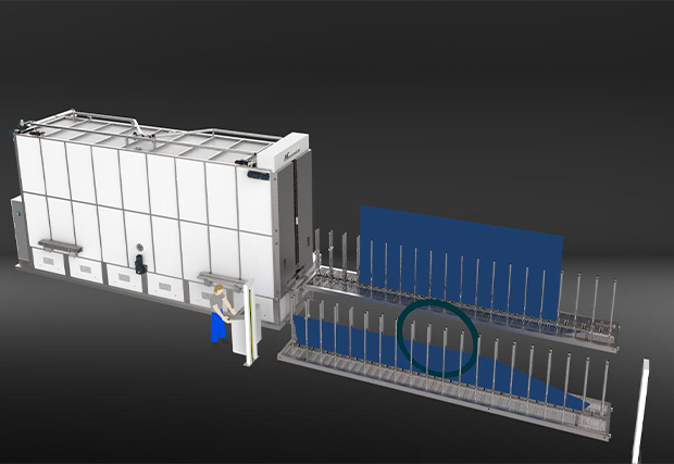 Industriemaschine zum Waschen großer gepanzerter Platten